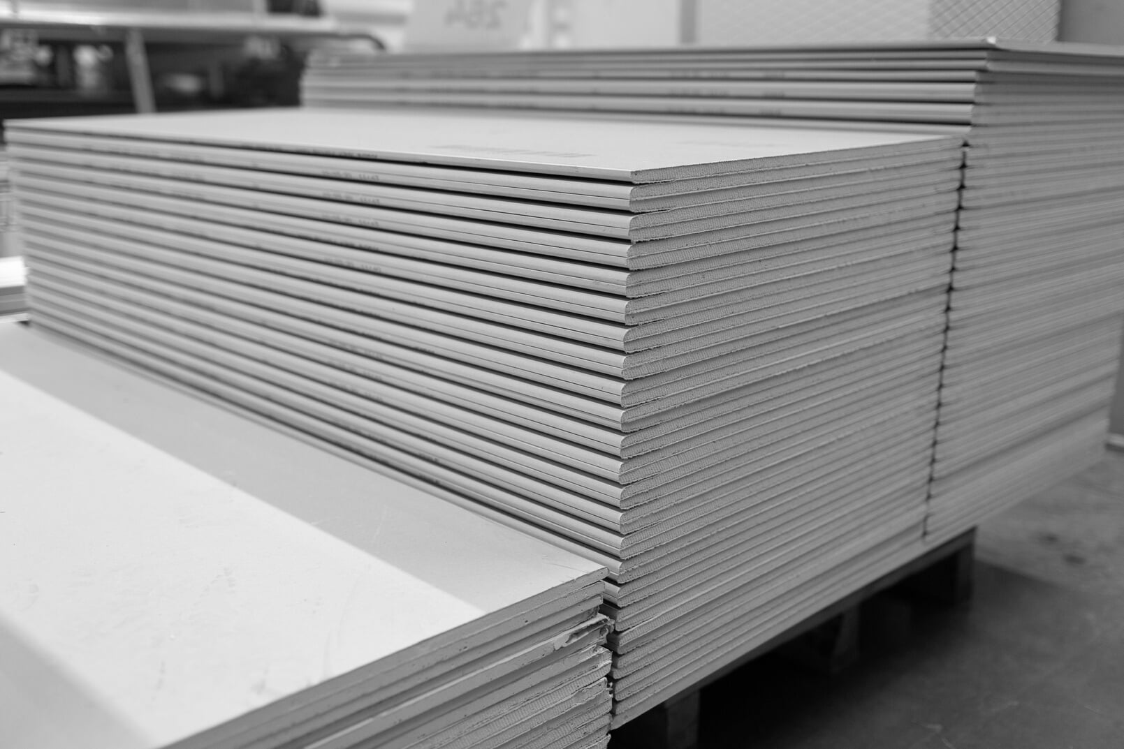 Pallet with Drywall Sheets 